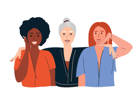 Bright Beautiful Different Women,Girls Together.Free Confident Women.Different...