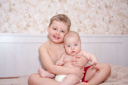 Children Childcare facilities. Happy portraits of childrenの写真素材