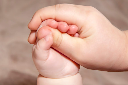 Children's hands close-up. Children's hands. Body part.