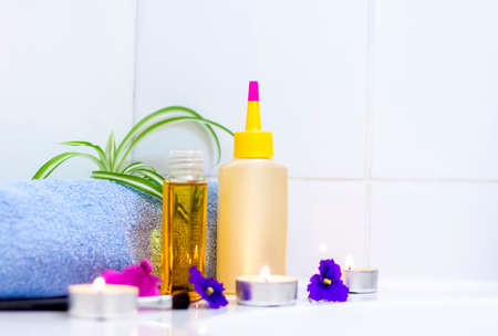 Spa procedures. Cosmetic care of the body. Aromatic oil. Aromatherapy. Cosmetologyの写真素材
