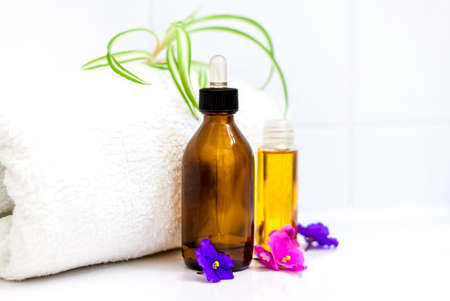 Spa procedures. Cosmetic care of the body. Aromatic oil. Aromatherapy. Cosmetologyの写真素材