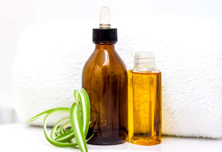 Spa procedures. Cosmetic care of the body. Aromatic oil. Aromatherapy. Cosmetologyの写真素材