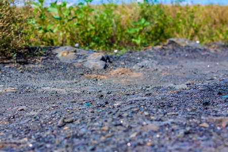 A road in a rural area. Landscape with beautiful sky and road.の写真素材