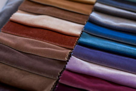 Backgrounds made of natural and artificial fabrics for the design of textiles, furniture and clothing. Furniture production. abstract wallpaper with space for copying text. The texture of the fabric.の写真素材