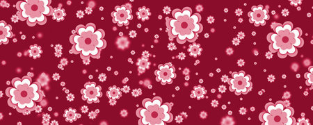 Beautiful, delicate background for postcards and graphic works. Delicate pink flowers. Background, banner, panorama. Illustration Viva Magenta Background colorの写真素材