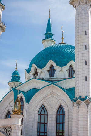2022-08-14 Tatarstan, Kazan, Tourist center, Elements of architectural design. Walk through the city center. Attractions.のeditorial素材