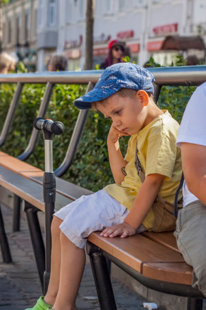 2022-08-14 Tatarstan, Kazan, Tourist center, Elements of architectural design. Walk through the city center. Attractions.のeditorial素材