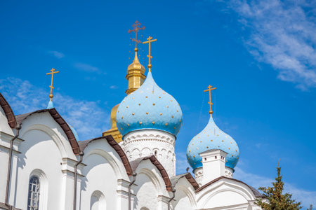 2022-08-14 Tatarstan, Kazan, Tourist center, Elements of architectural design. Walk through the city center. Attractions.のeditorial素材