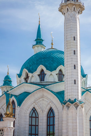 2022-08-14 Tatarstan, Kazan, Tourist center, Elements of architectural design. Walk through the city center. Attractions.のeditorial素材