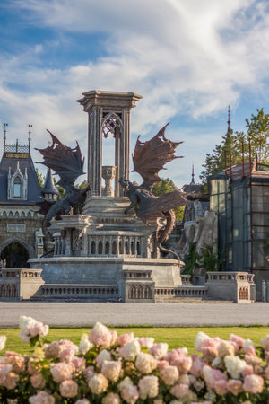 2022-08-16 Russia, Samara, Garibaldi Castle Tourist Center in the village of Khryashchevka, Samara region.のeditorial素材