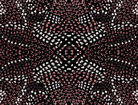 Snake Skin Seamless Pattern. Repeatable Snake Skin. Chocolate Safari Style. Brown Cute Dragon...