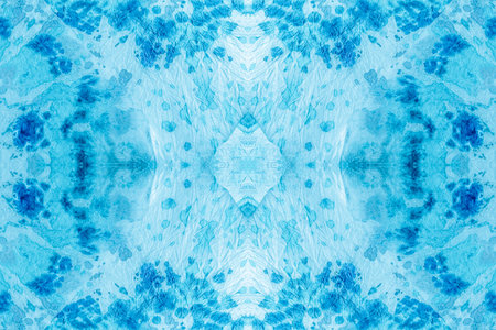 Tie Watercolor Pattern. Seamless Stripe Wallpaper. Sky Tie Dye Colors. Sky Seamless Silk. Bright...