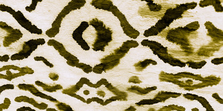 Art Print Geometric. Old Ikat Stripes. Luxury Digital Geometric Painting. Yellow Psychedelic Tie...