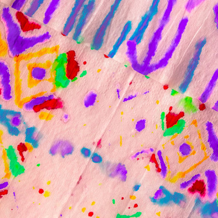 Dirty Minimalism Element. Purple Psychedelic Tie Dye. Bright Dirty Fabric Pattern. Picture For Kid....