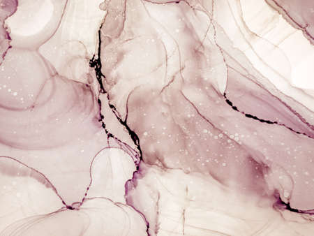 Water Color Spread. Brown Paint Mix Background. Romance Texture Watercolor. Romance Paint Mix Background. Pale Abstraction Oil. Marble Texture Design.の写真素材