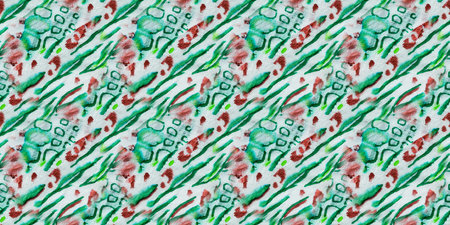 Beautiful Fashion ArtGrunge Paint Stripe. Hippie Bus Pattern.