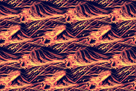 Beautiful Fashion ArtGrunge Paint Stripe. Hippie Bus Pattern.