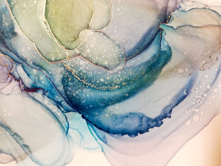 Alcohol Ink Texture. Bleached Stains Abstract. Old Alcohol Ink Pattern. Abstract Paint Swirl. Marble...