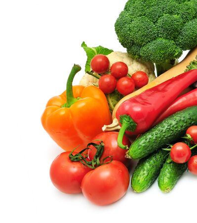 Vegetables on a white backgroundの写真素材