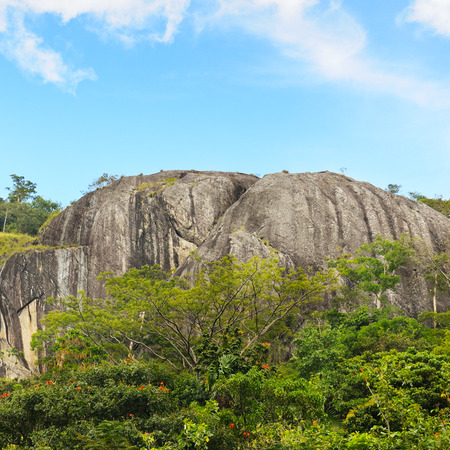 mountains and blue sky in Sri Lankaの写真素材