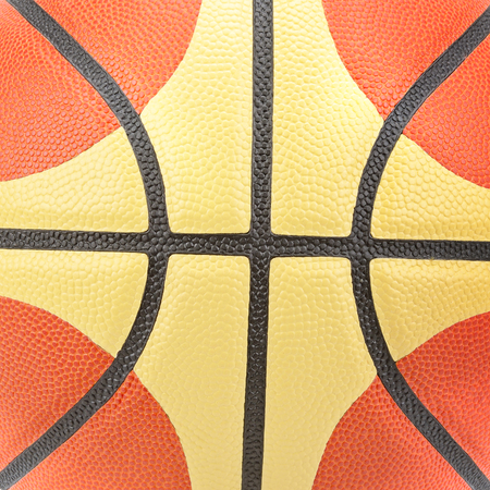 Closed up view of basketball for backgroundの写真素材