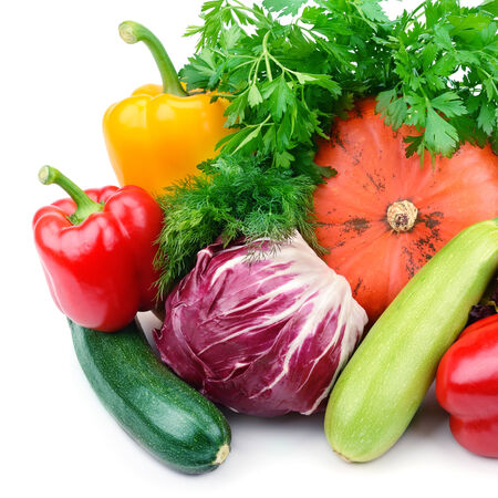 vegetable isolated on a white backgroundの写真素材