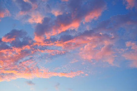beautiful sunrise in the cloudsの写真素材