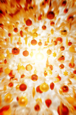 blurred abstract background of Christmas decorationsの写真素材