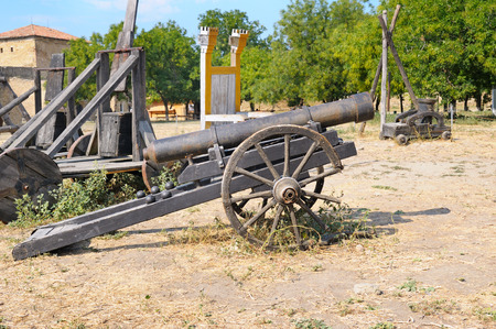 old cannon in a museum in the open airの写真素材