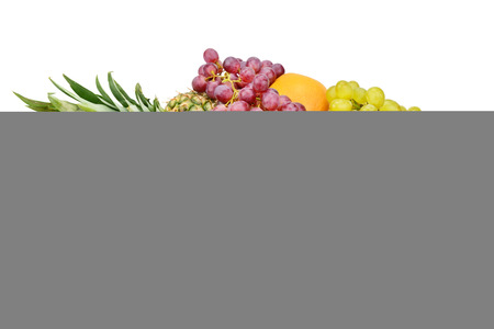 fruit and berries isolated on a white backgroundの写真素材