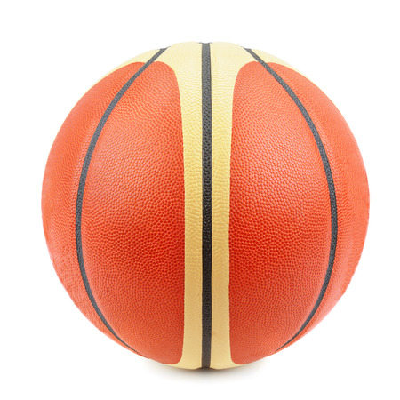 basketball ball isolated on white backgroundの写真素材