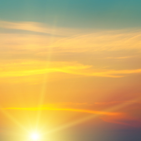 beautiful sunrise and cloudy skyの写真素材