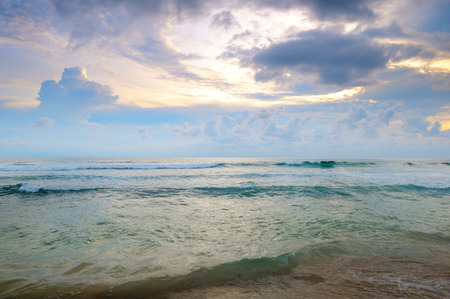 sunset over the oceanの写真素材