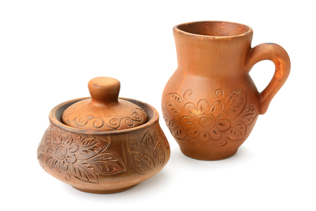 brown ware isolated on white backgroundの写真素材