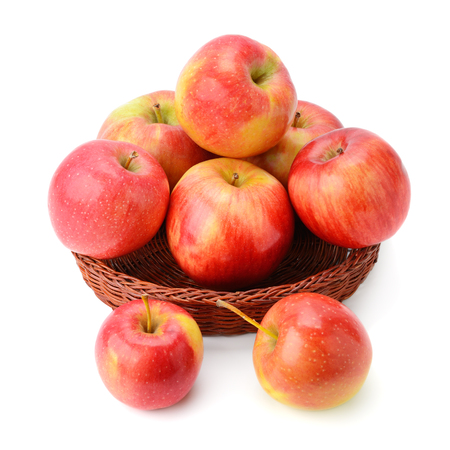 apples isolated on white backgroundの写真素材