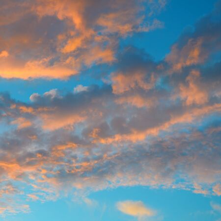 beautiful sunrise and cloudy skyの写真素材