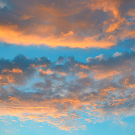 beautiful sunrise and cloudy skyの写真素材