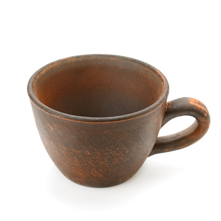 ceramic cup isolated on white backgroundの写真素材