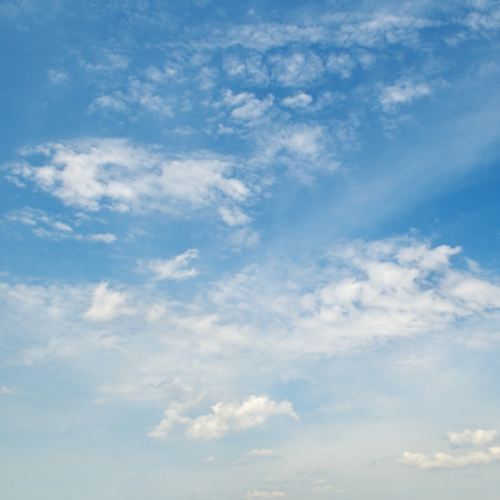 light cumulus clouds in the blue skyの写真素材