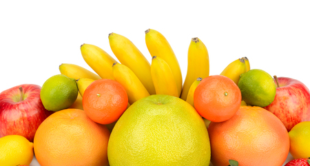 fruit set isolated on a white backgroundの写真素材