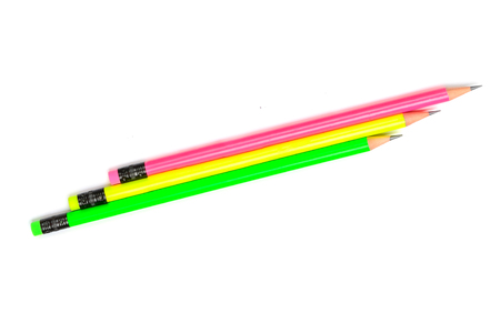 set of pencils for drawing isolated on white backgroundの写真素材