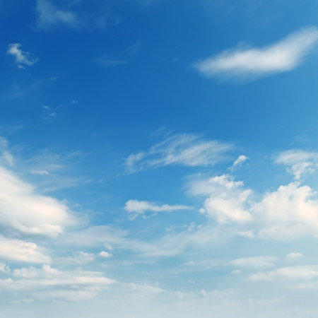 light cumulus clouds in the blue skyの写真素材