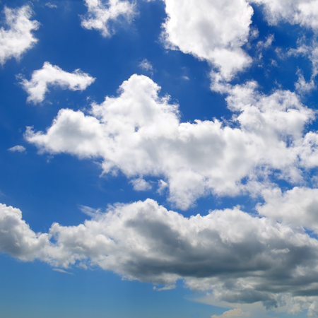 Light cumulus clouds in the blue sky.の写真素材