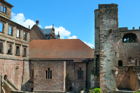 Ruins of a medieval castle. Heidelberg in Germanyの写真素材