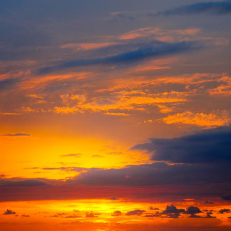 Beautiful sun rise and cloudy sky.の写真素材