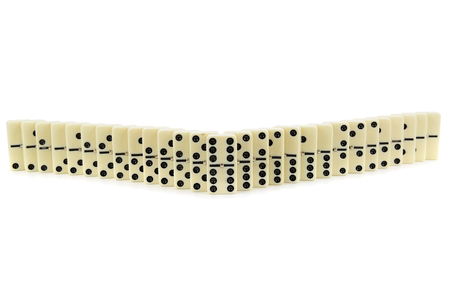 Dominoes isolated on a whiteの写真素材