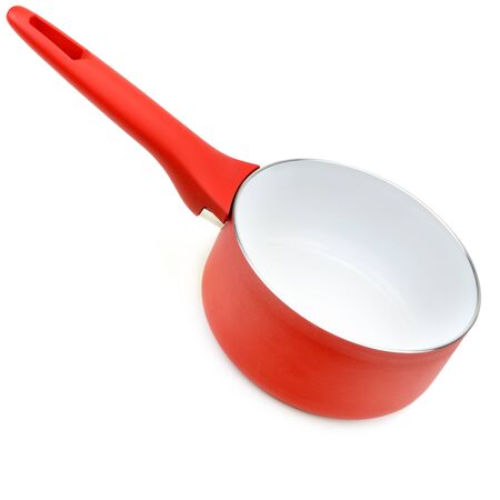 Beautiful cooking pot isolated on whiteの写真素材