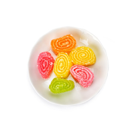 Jelly candy isolated on white background.