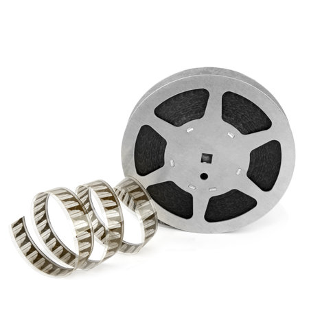Film strip isolated on white background.の写真素材
