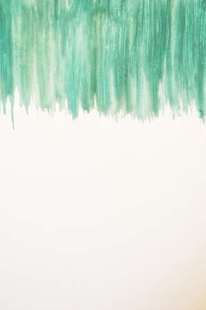 Green watercolor brush stroke, may be used as backgroundの写真素材